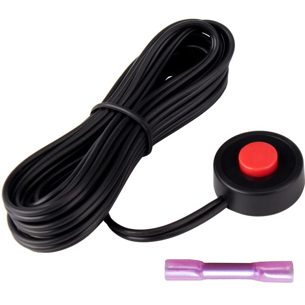 FARBIN Air Horn Button, Round Red Cap Switch, 12V/24V, Spot Button