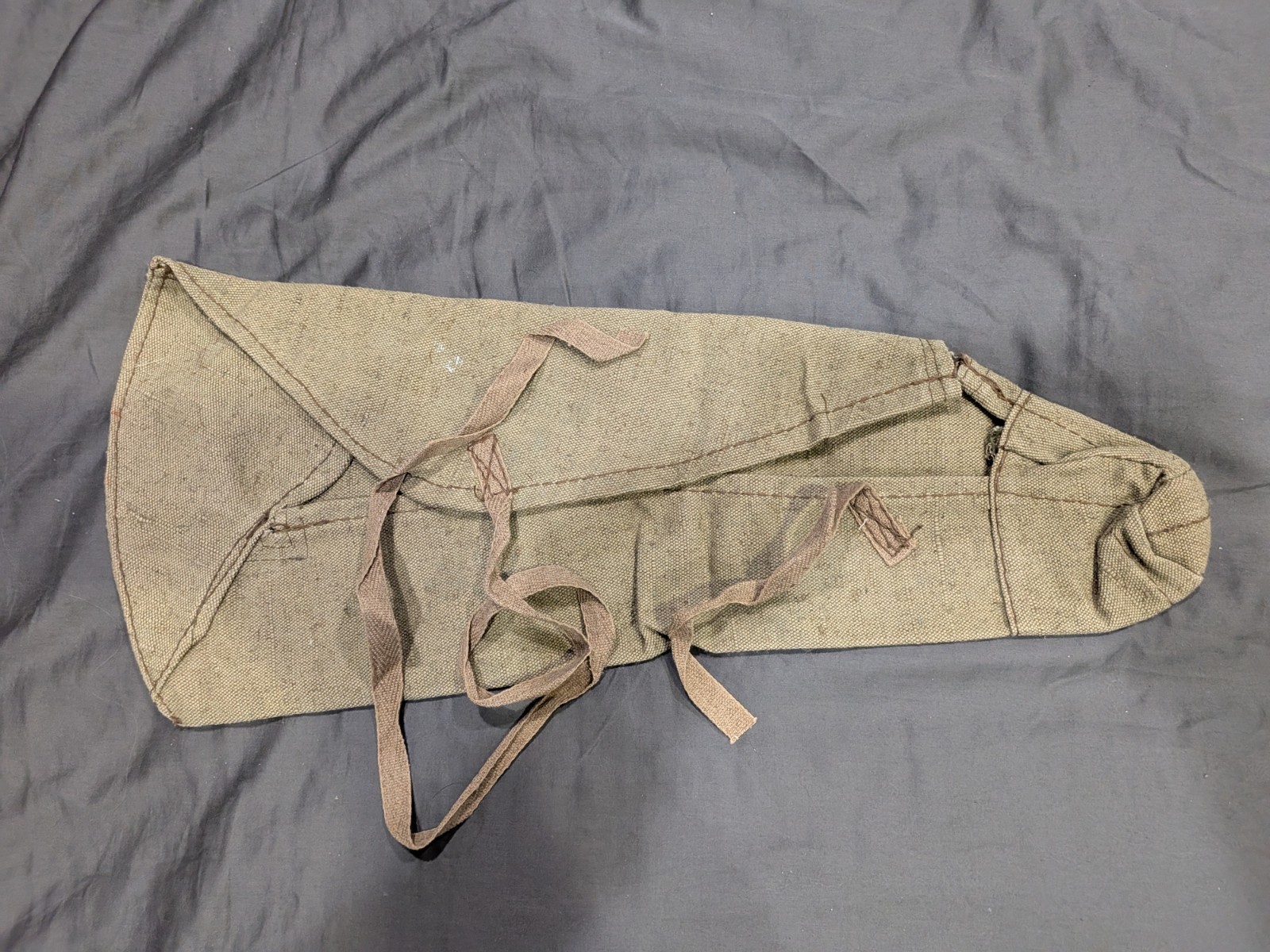 Vtg USSR Soviet Russian Rifle Drop Case Canvas Bag 55cm/22in Military Surplus