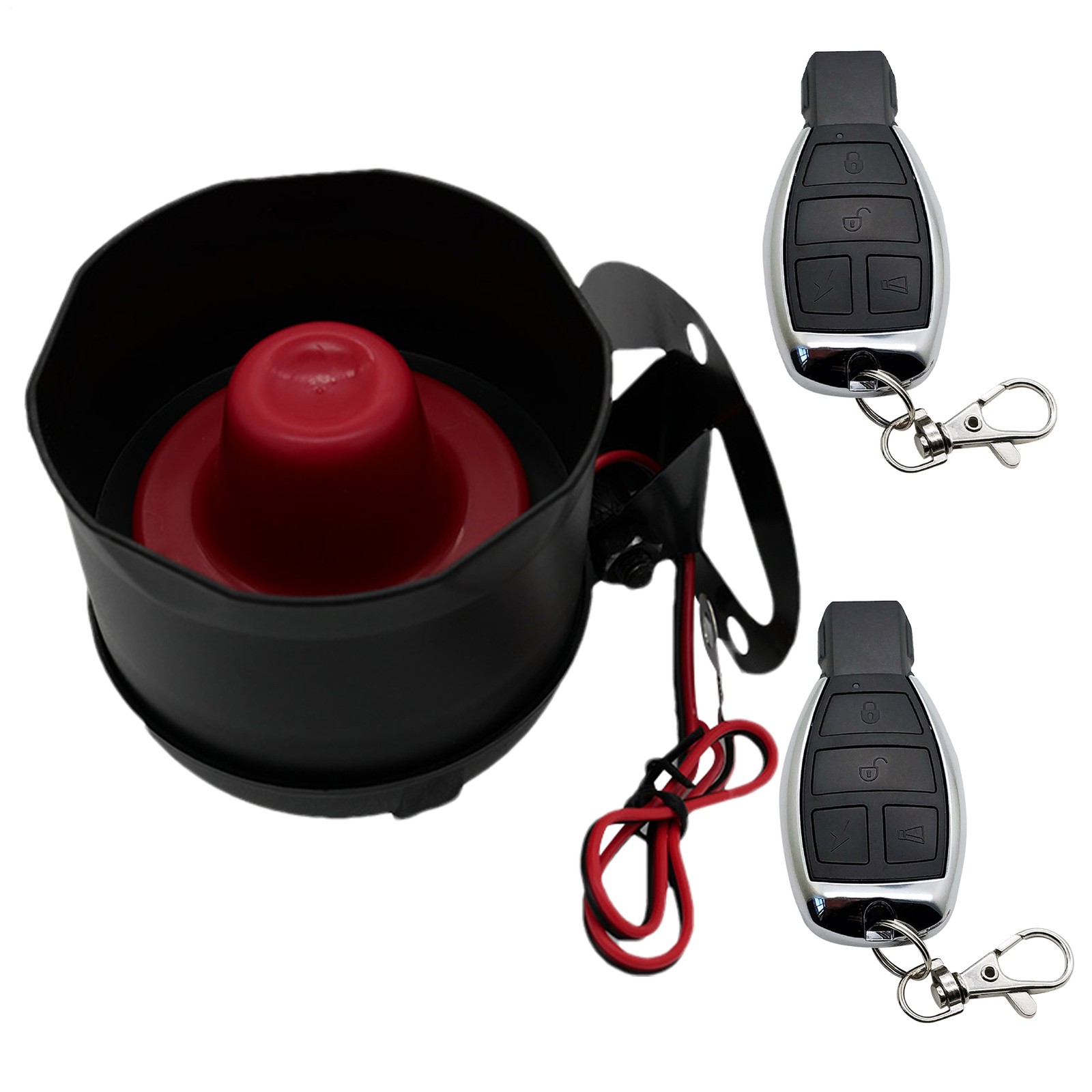 12V Universal Car Alarm System Security Vibration Alarm System W 2 Remote Contro