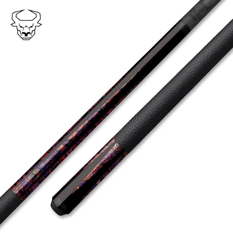 Bull Carbon BCL17 Pink Fusion Abalone Pool Cue  - Carbon Fiber Shaft – Uni‑Loc
