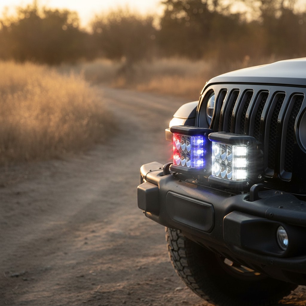 2-Pack 4'' LED Side Shooter Lights with Adjustable Brackets for All Vehicles