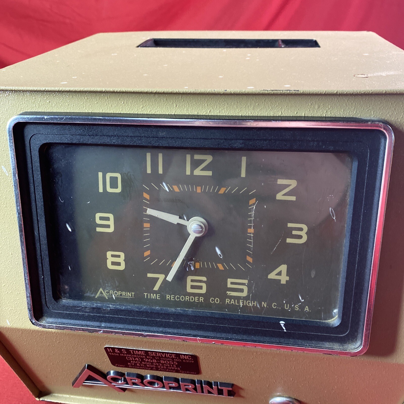 Rare! Acroprint (200A3) Time Clock - No Keys - Untested For Parts