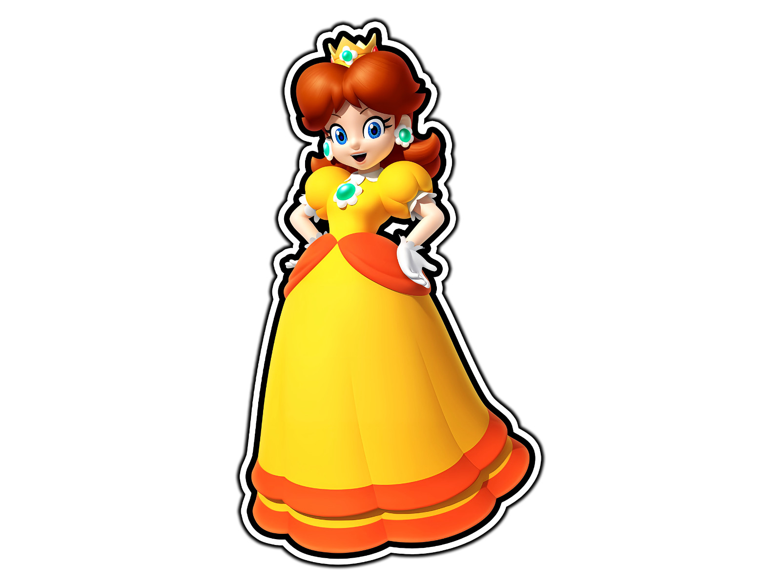 Princess Daisy #1 Mushroom Kingdom Sticker Waterproof Vinyl Decal Die-Cut Car