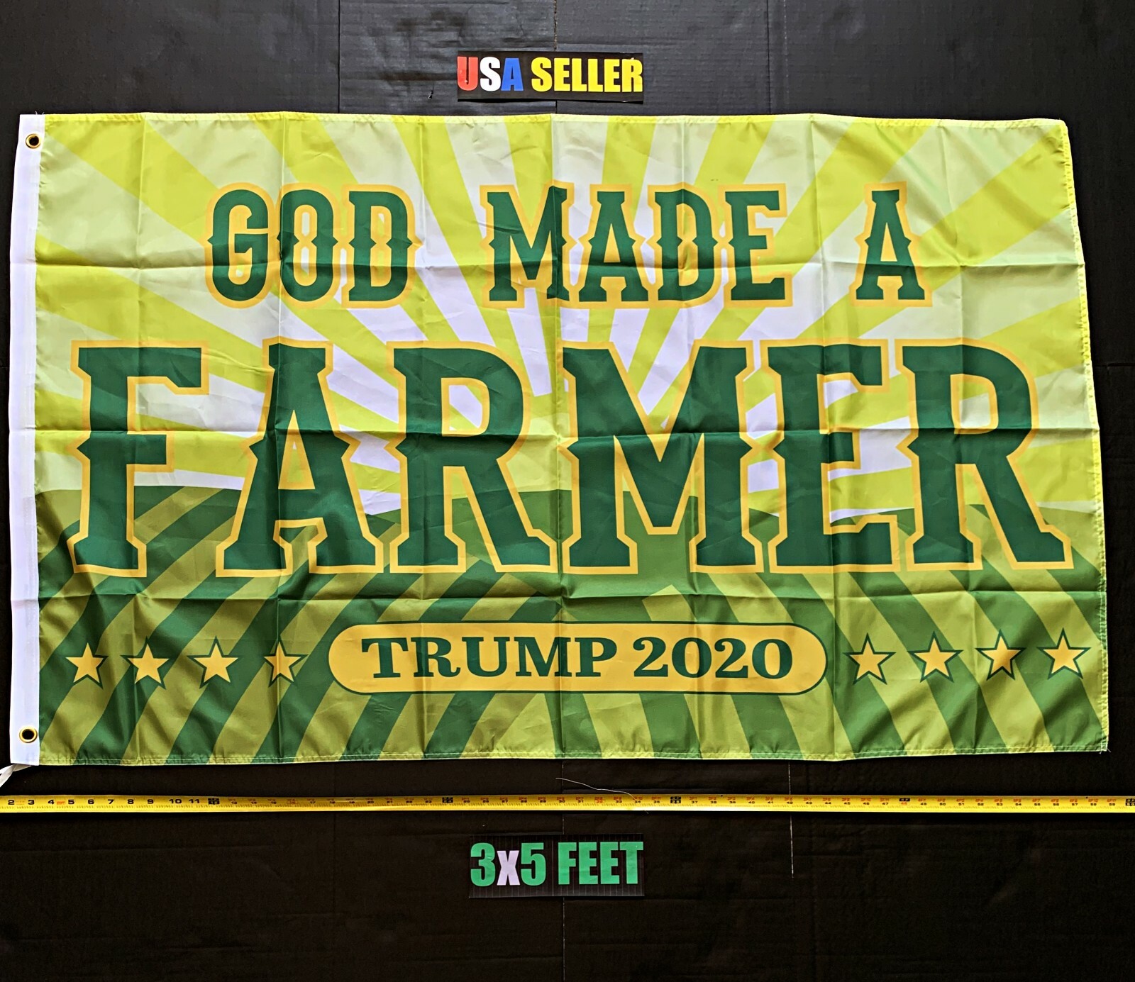 Donald Trump Flag FREE FIRST CLASS SHIP! Farmers For Trump USA Poster Sign 3x5