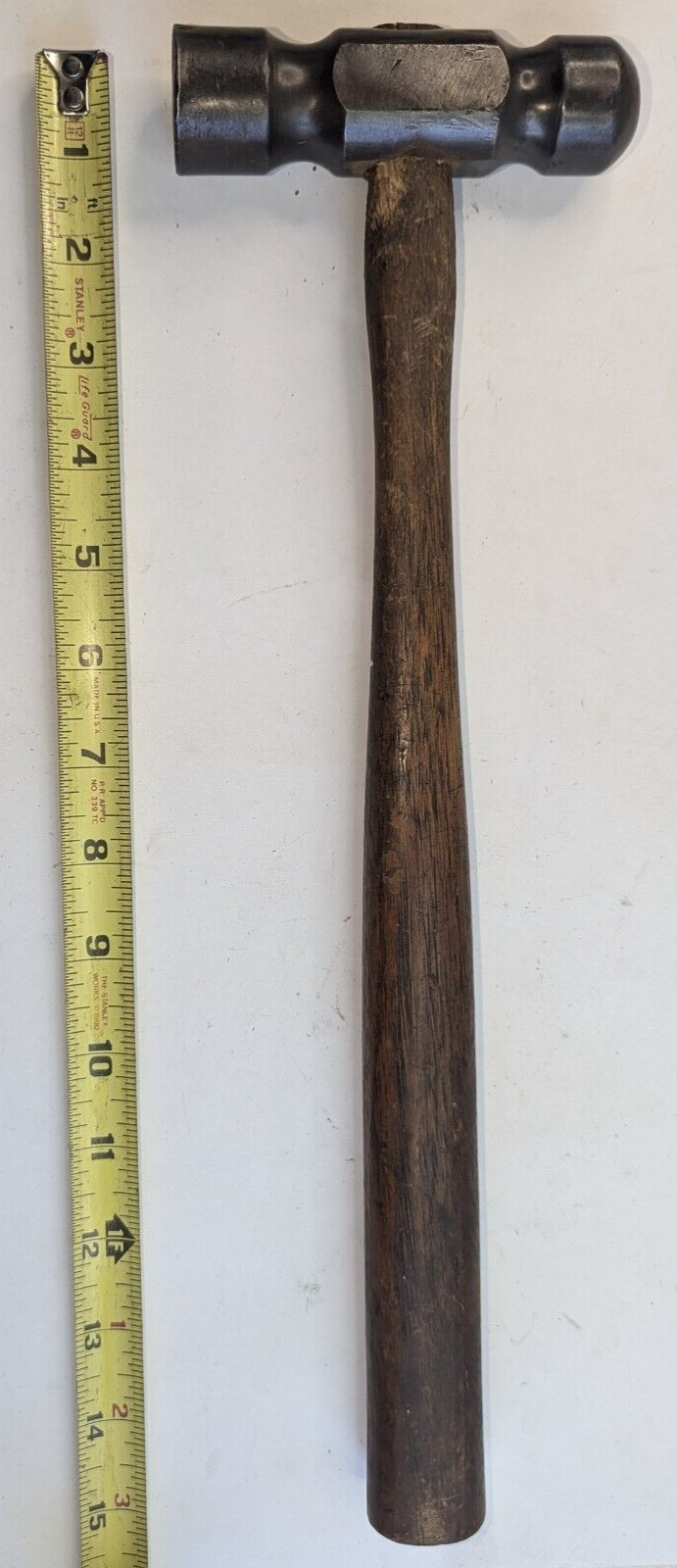 Vintage Ball Peen Hammer Overall Weight 1 lb 10 oz