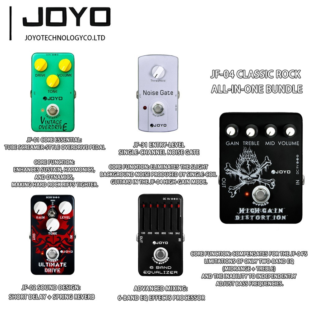 JF-04 Distortion Pedal Universal Matching Formula Perfect Blues and Hard Rock