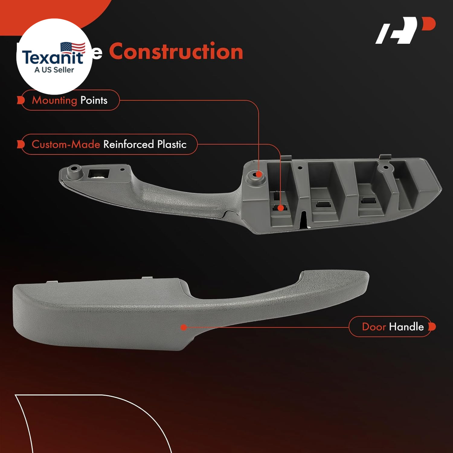 Front Left Driver Side Interior Door Pull Handle Complete Armrest Compatible wit