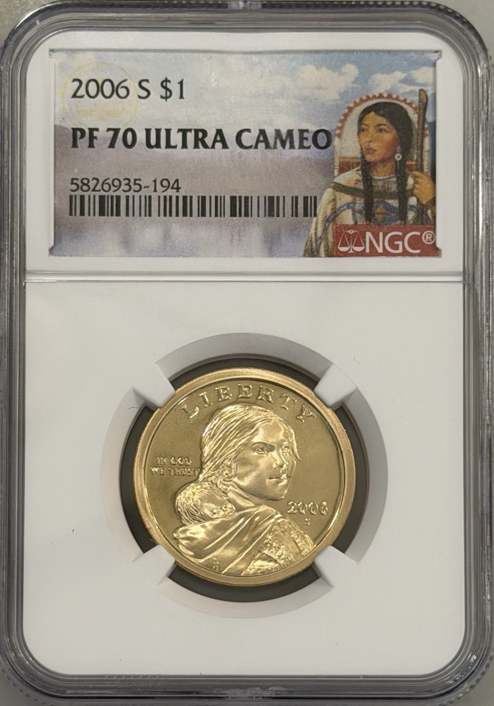 2006-S Sacagawea Dollar PF 70 Ultra Cameo NGC