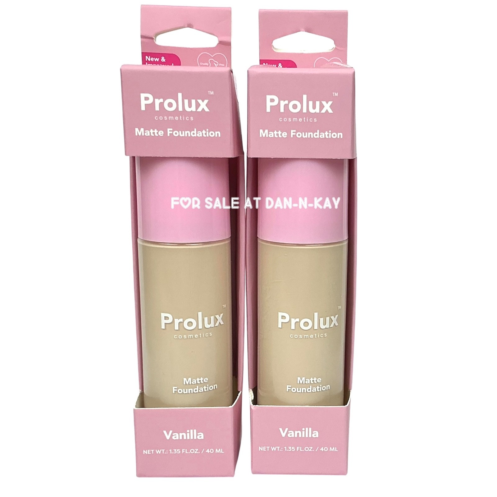 Prolux Cosmetics Matte Foundation In  Vanilla   (Set Of 2)
