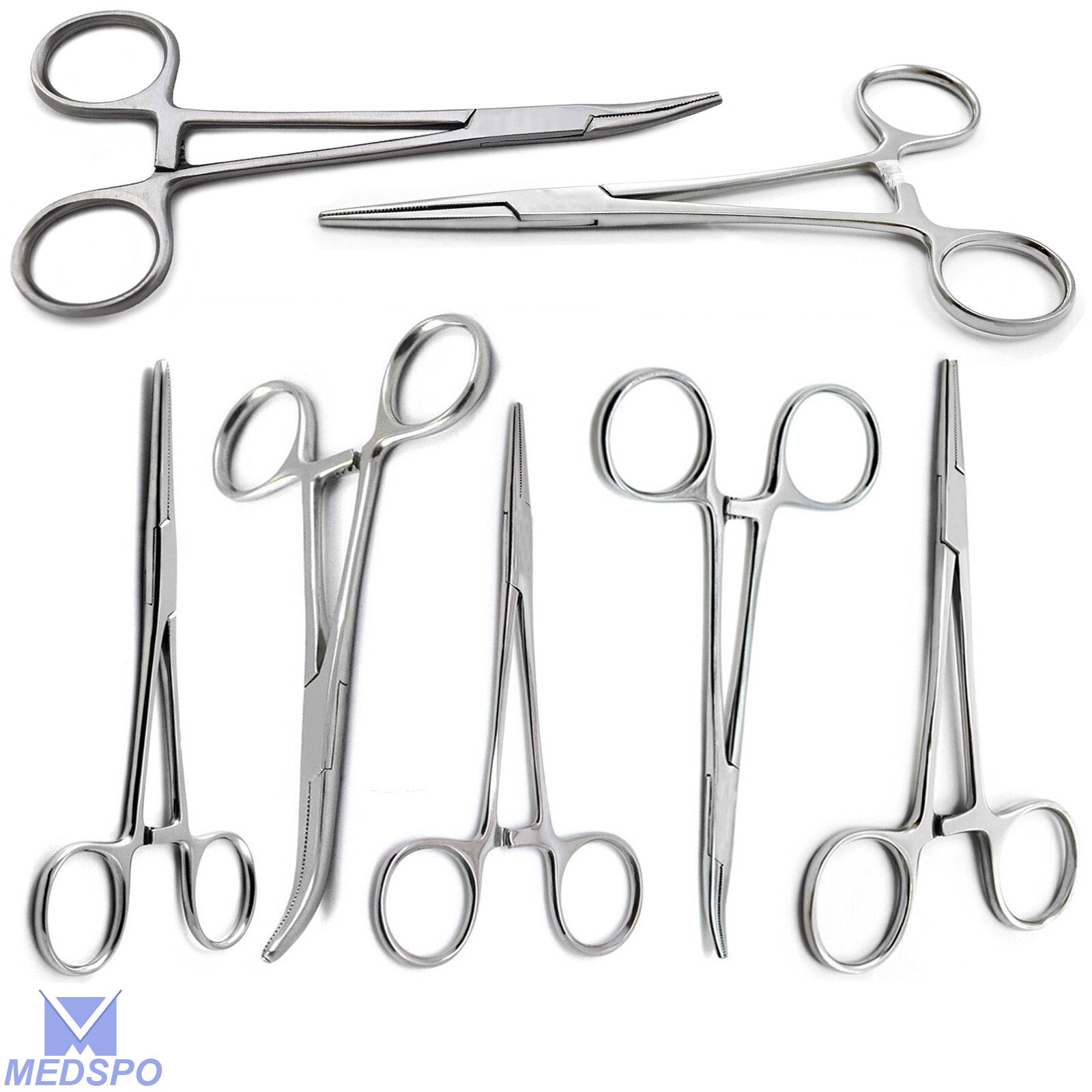 Surgical Locking Artery Clamps Pliers Straight & Curved Homeostatic Forceps Tool