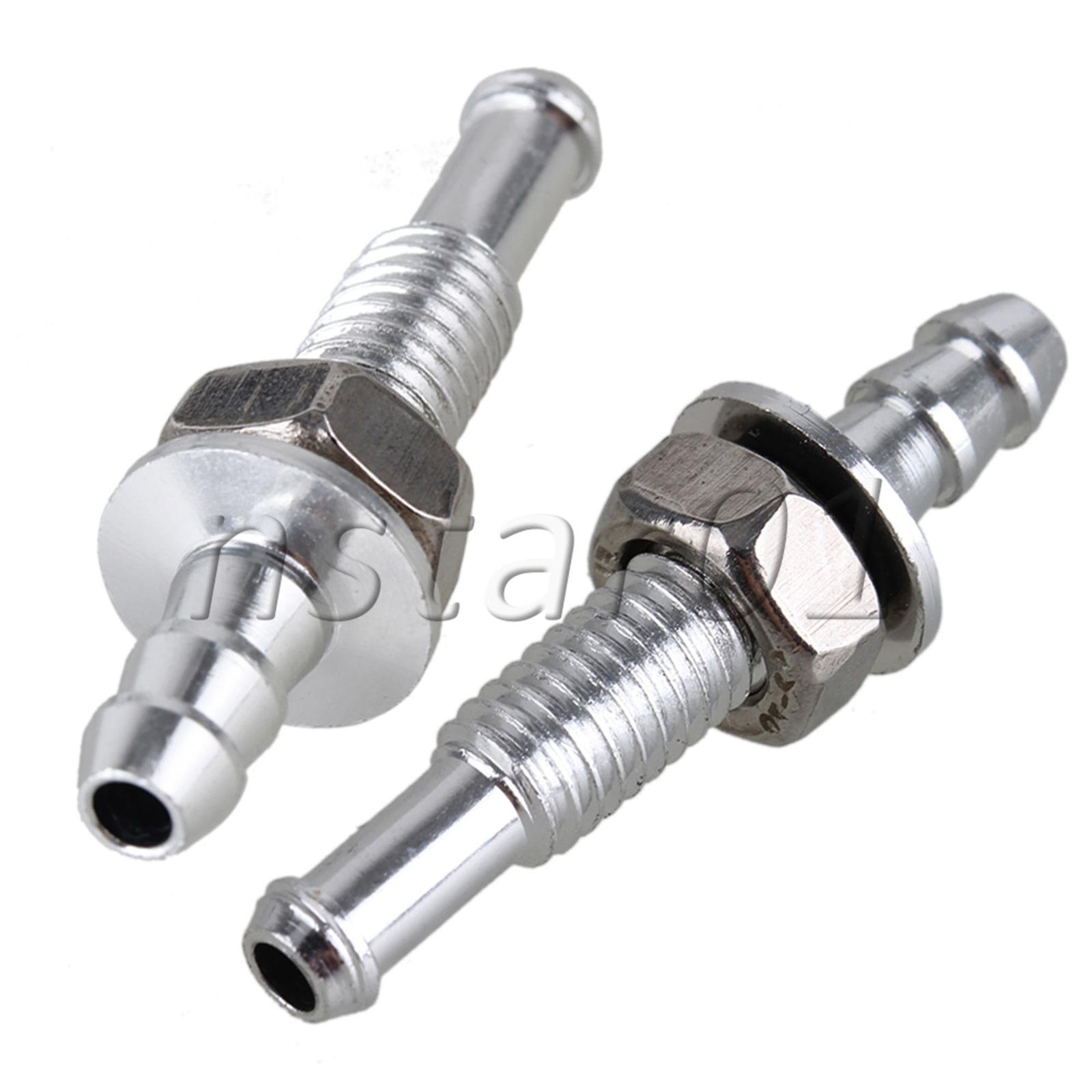 M6 Thread RC Model Boat Water Outlets Set of 2 Silver