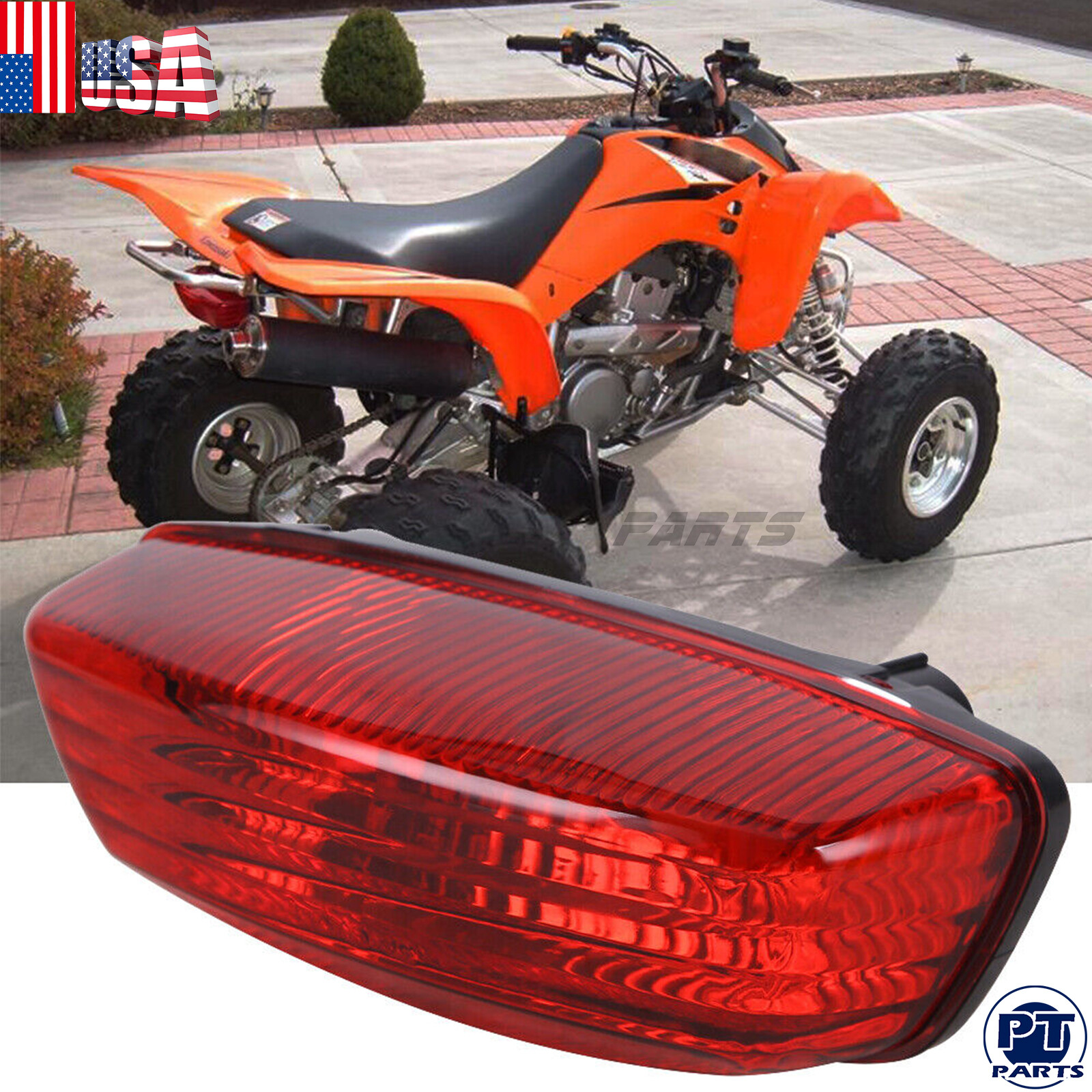 Red Tail Light Assembly Rear Brake Stop Light for Kawasaki KFX400 KSF 2003-2006