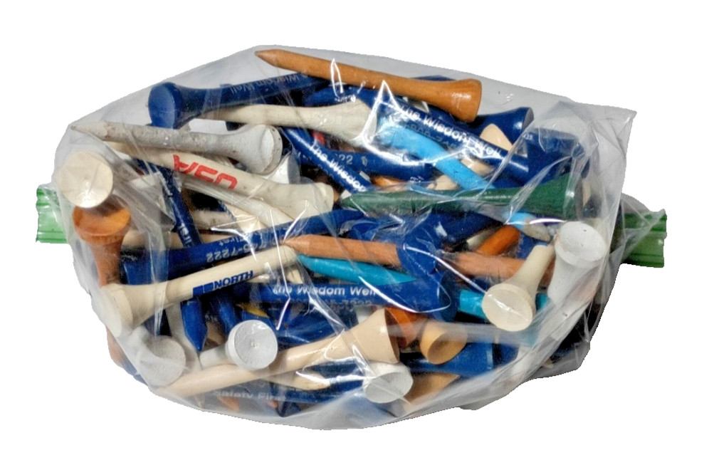 100 Assorted Wooden Golf Tees