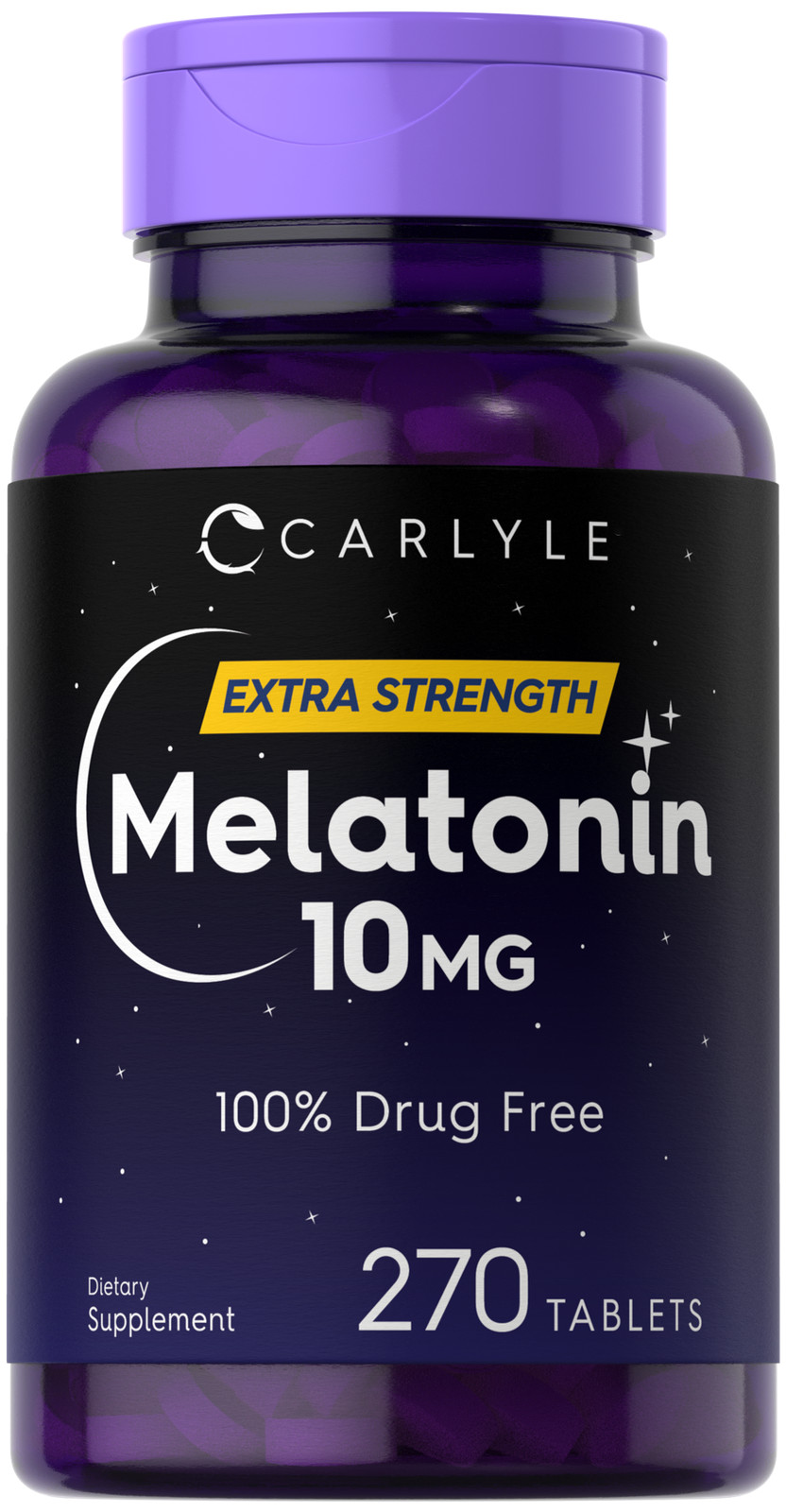 Melatonin 10mg | 270 Tablets | with L-Theanine | Vegetarian | by Carlyle