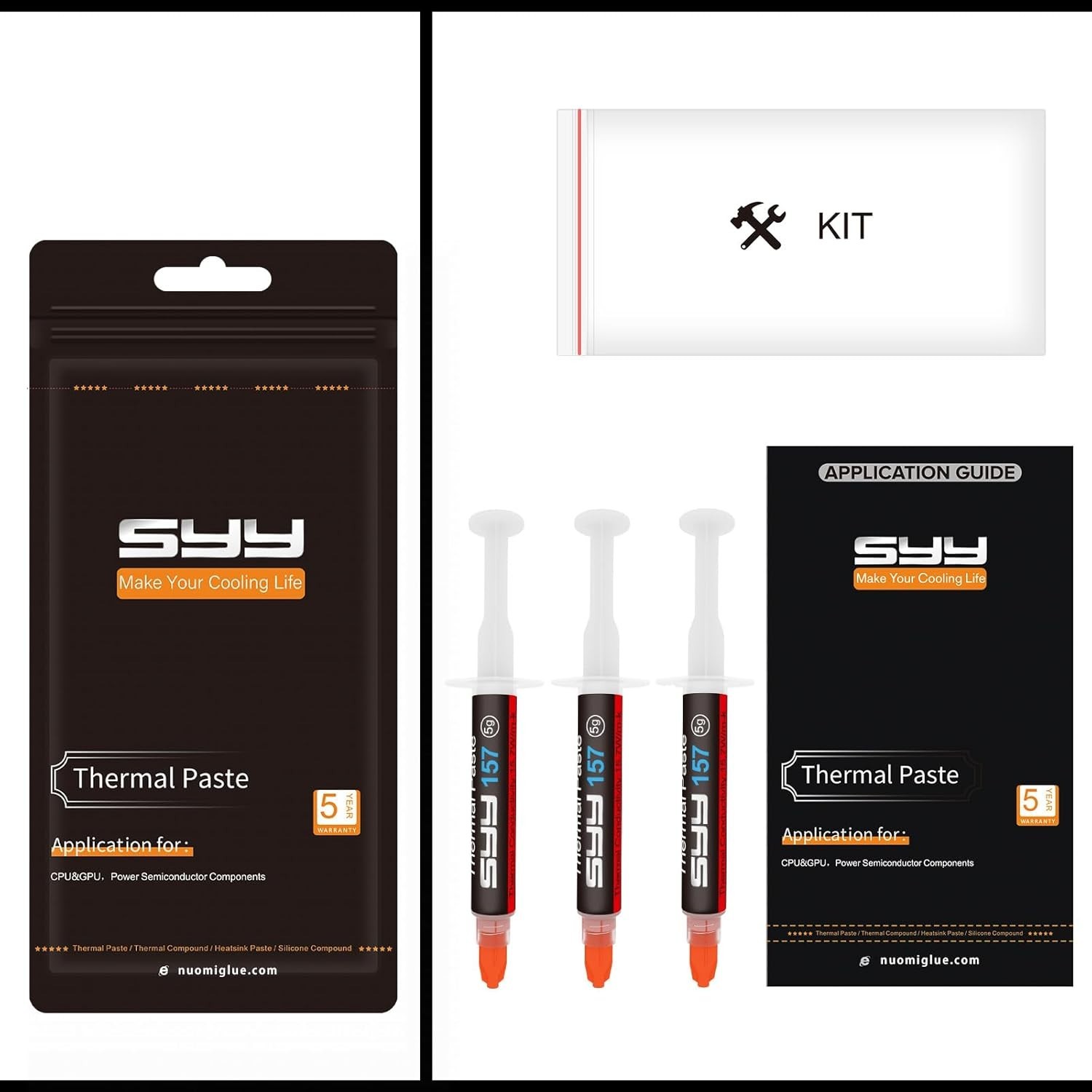 Professional Grade 15g Thermal Paste - Ideal for CPU/GPU with Application Tools