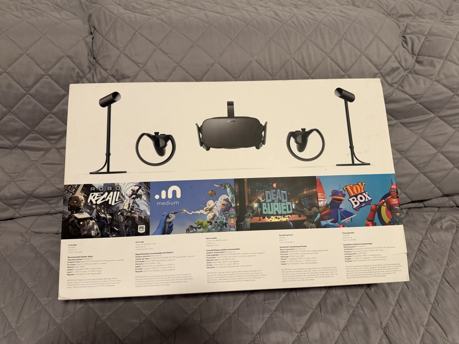 Meta Oculus Rift CV1 Virtual Reality Headset System with Extra Sensor
