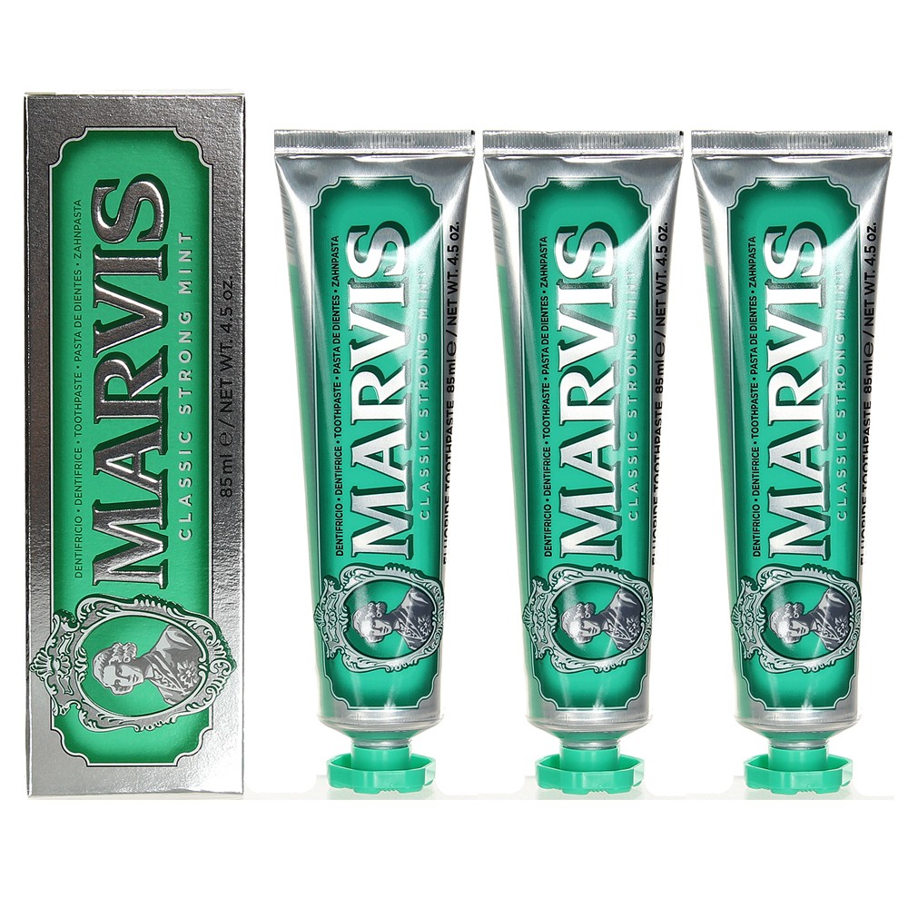 Marvis Classic Strong Mint 4.5oz/85ml NEW IN BOX SET OF 3