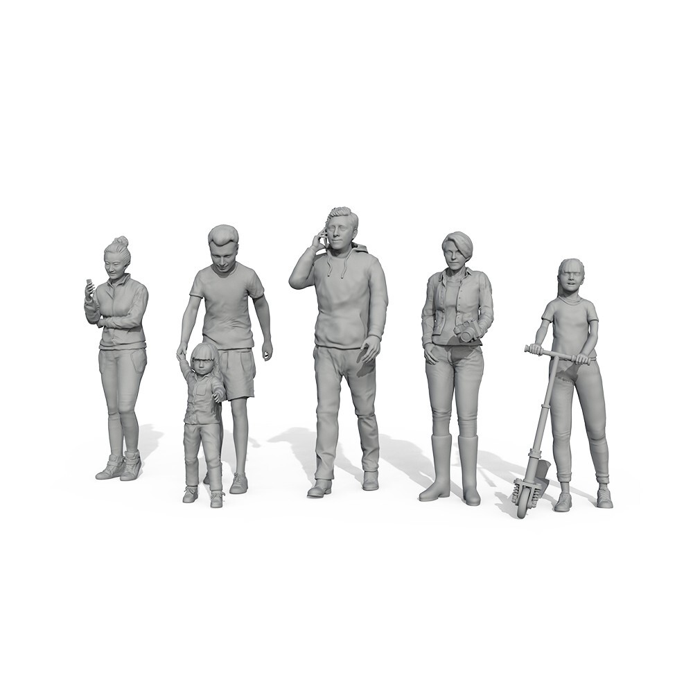 LaoYao 1:87 Miniature Character Model Multi pose Figures