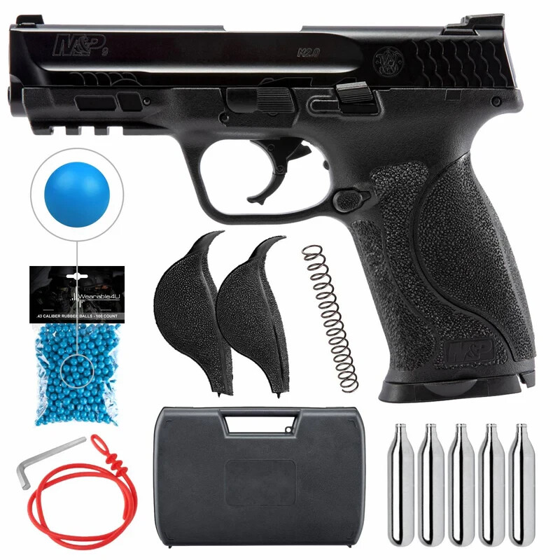 Umarex T4E S&W M&P9 M2.0 .43 Cal Black Paintball Pistol w/ CO2 and Paintballs
