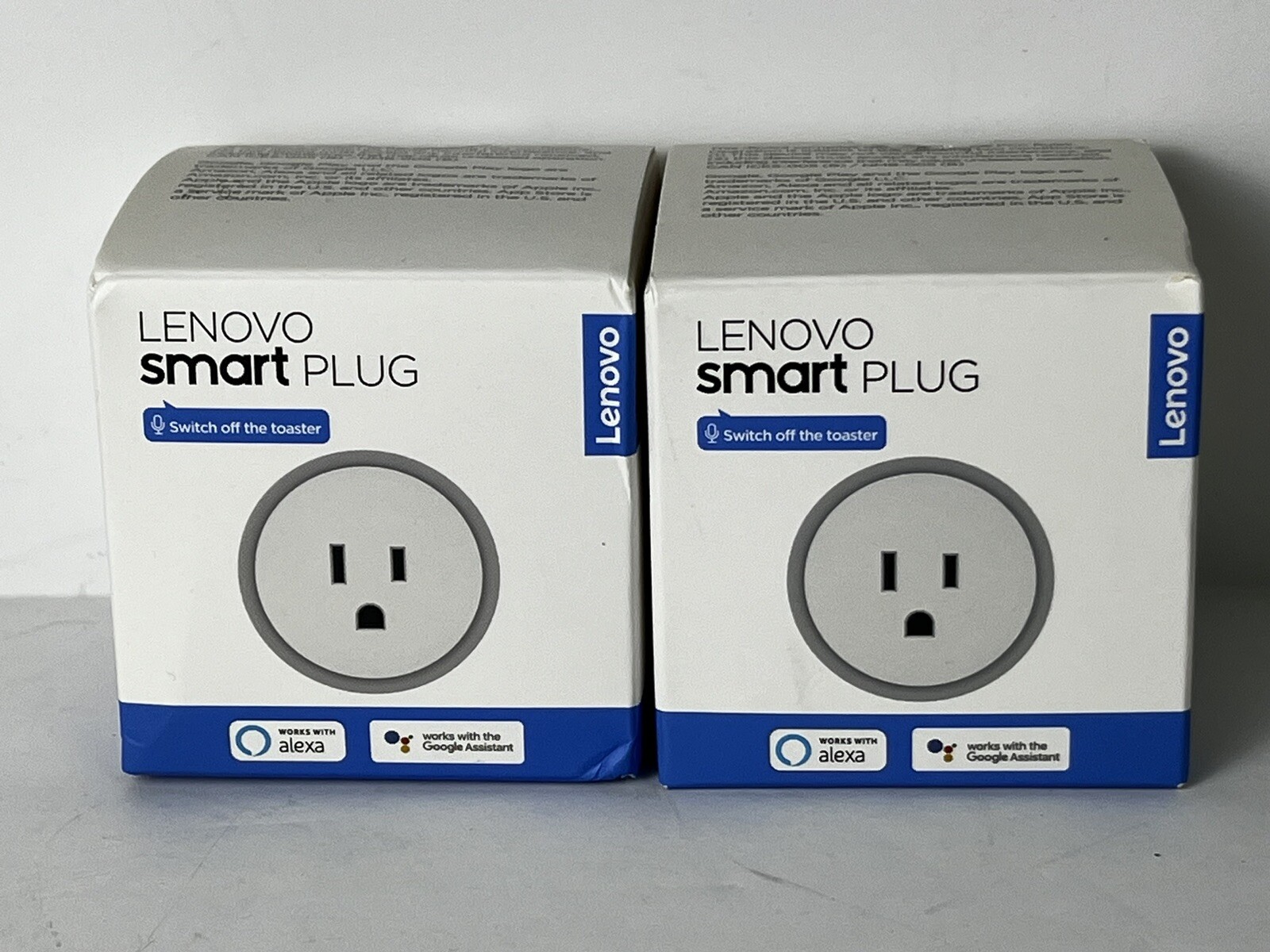 A Set Of 2 Lenovo ZG38C02544 Smart Plug - White  Brand New Sealed