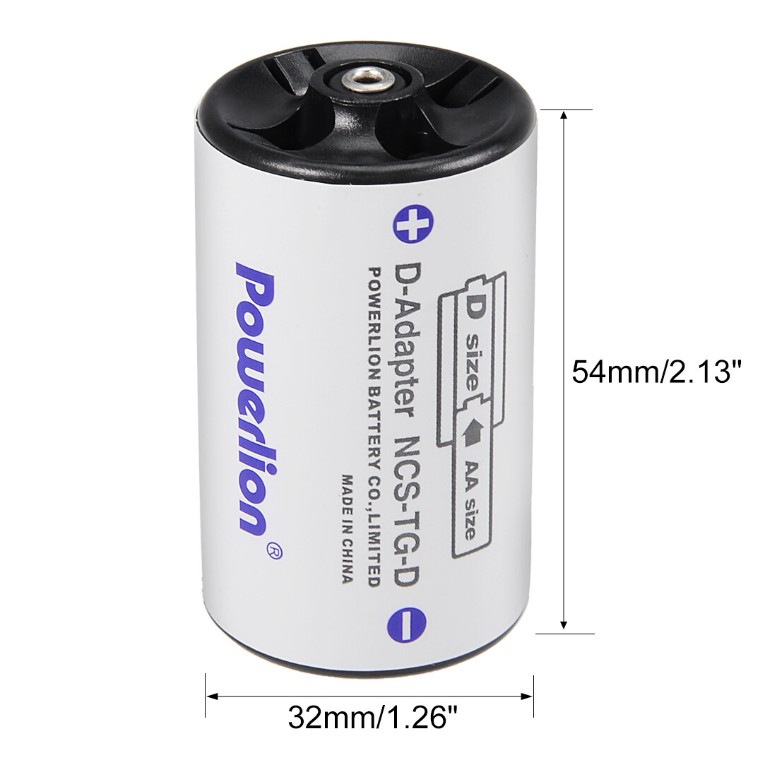 2pcs AA Size D Battery Adapters Cases Converter D-Adapter