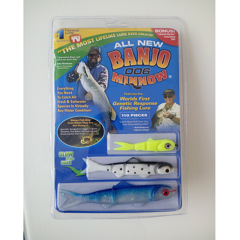 Banjo Minnow 006-110 Piece Fishing Soft Plastic Lures Set Fastest Shipping