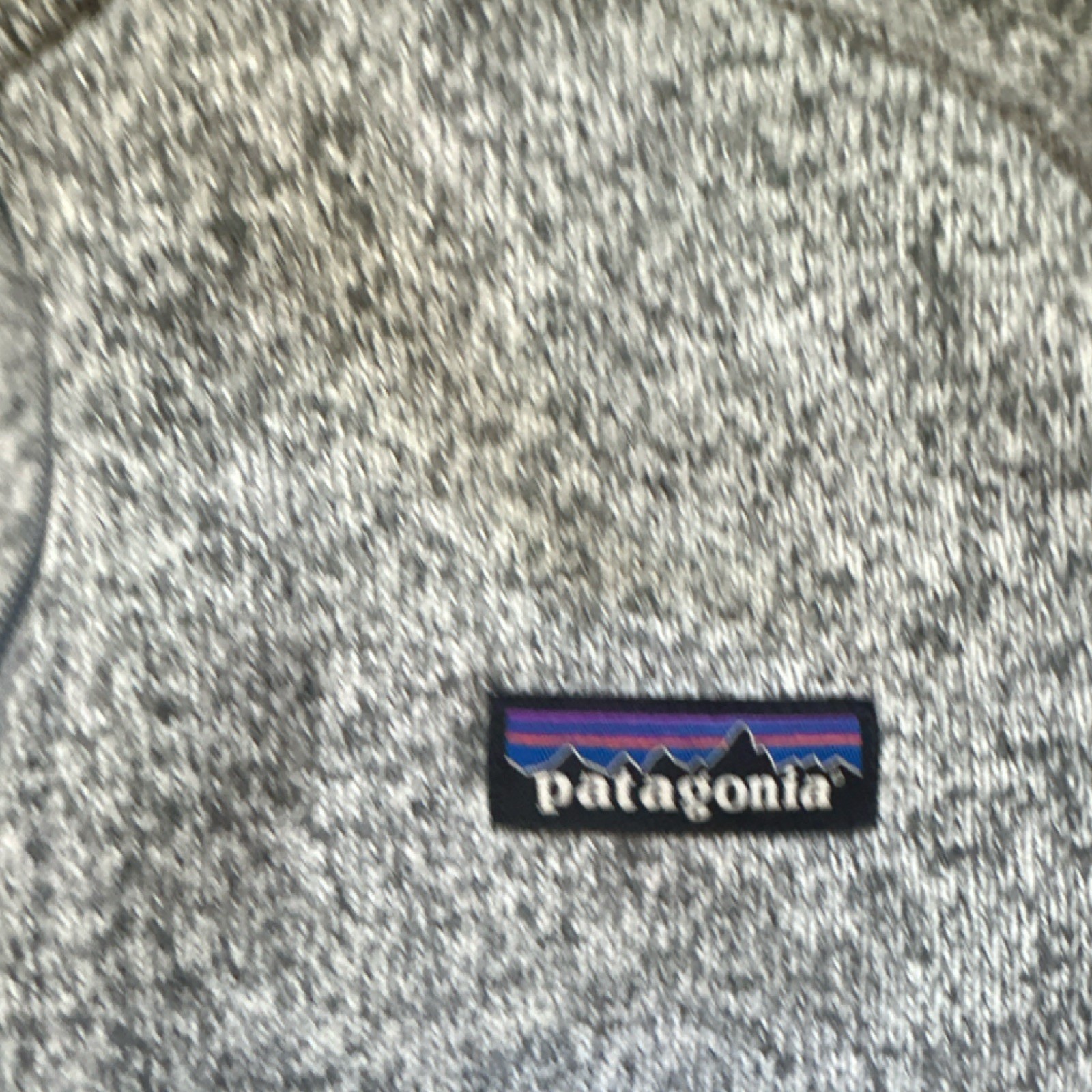 Patagonia Gray Marl 1/4 Zip Mock Neck Pullover Sweater Men's Long Sleeve S