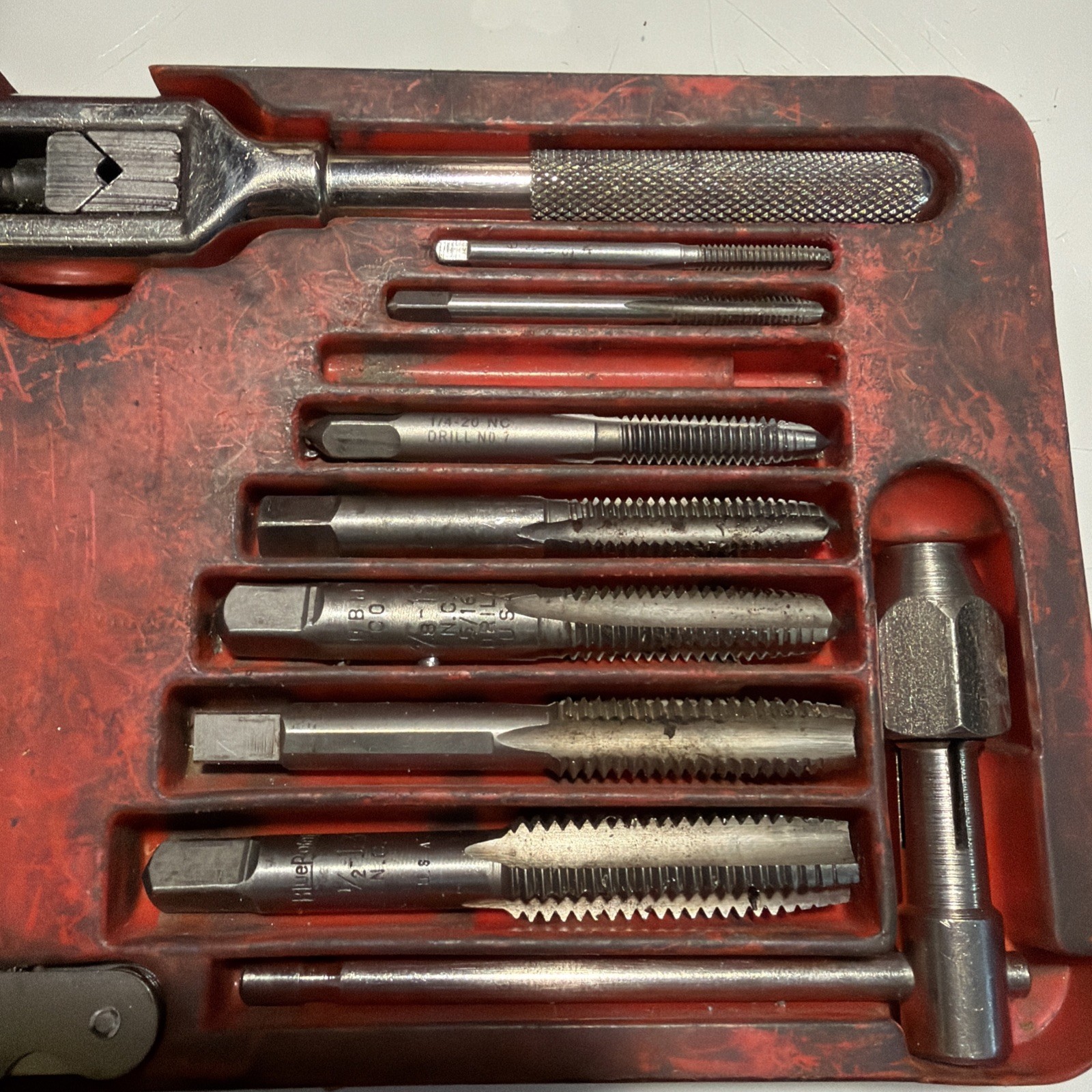 Vintage Blue Point TD2425 SAE tap and die set partial incomplete