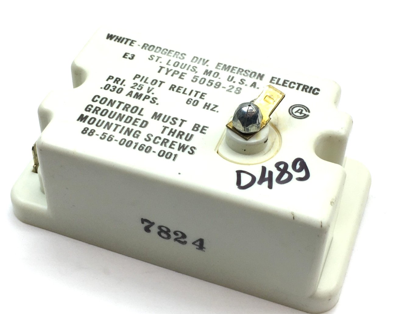 White Rodgers 5059-28 Pilot Relite Control 25V used #D489