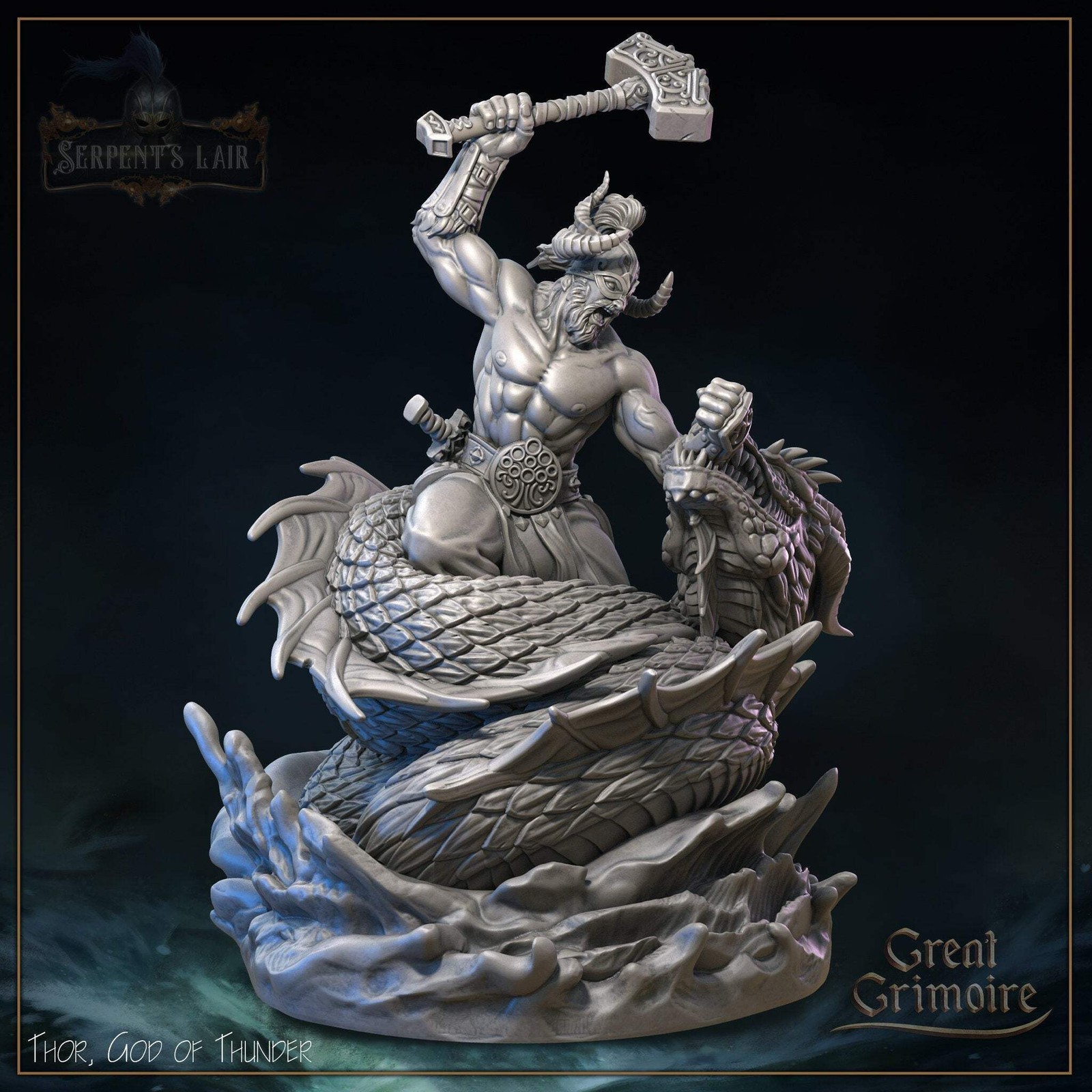 Thor, Norse God of Thunder | Serpents Lair | Tabletop Gaming Miniature | Great G