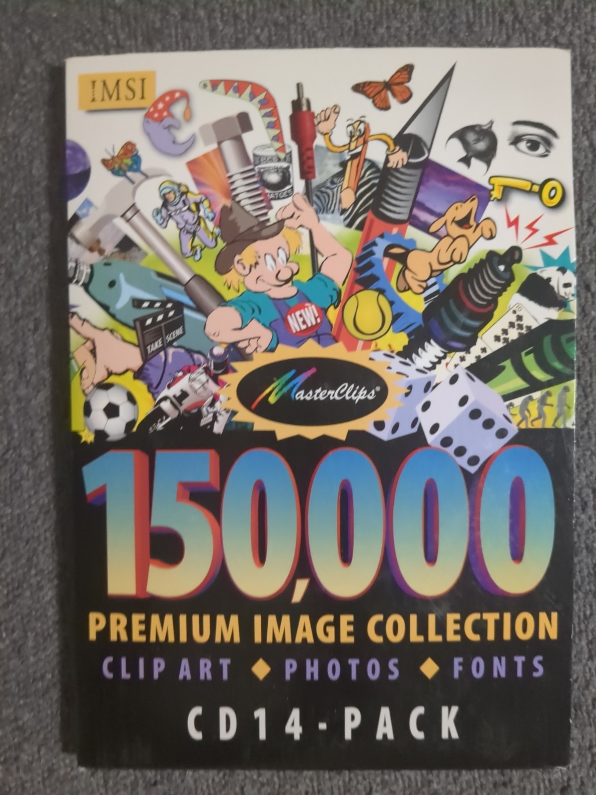 Master Clips 150,000 Premium Image Collection Fonts Art  CD 14 Pack 1997 Windows