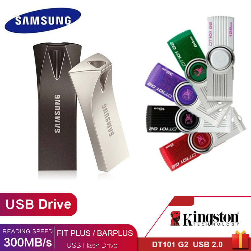UDisk Kingston DT101 USB2.0 Samsung Barplus USB 3.1 Flash Drive Memory Stick Lot