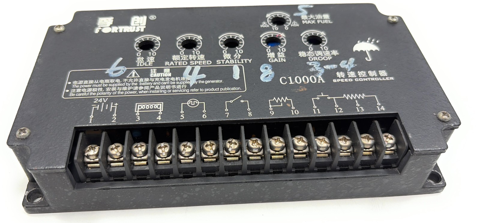 Fortrust C1000A SPEED CONTROLLER UNIT Mfg. No. FD1128788 VOLTAGE DC 24V