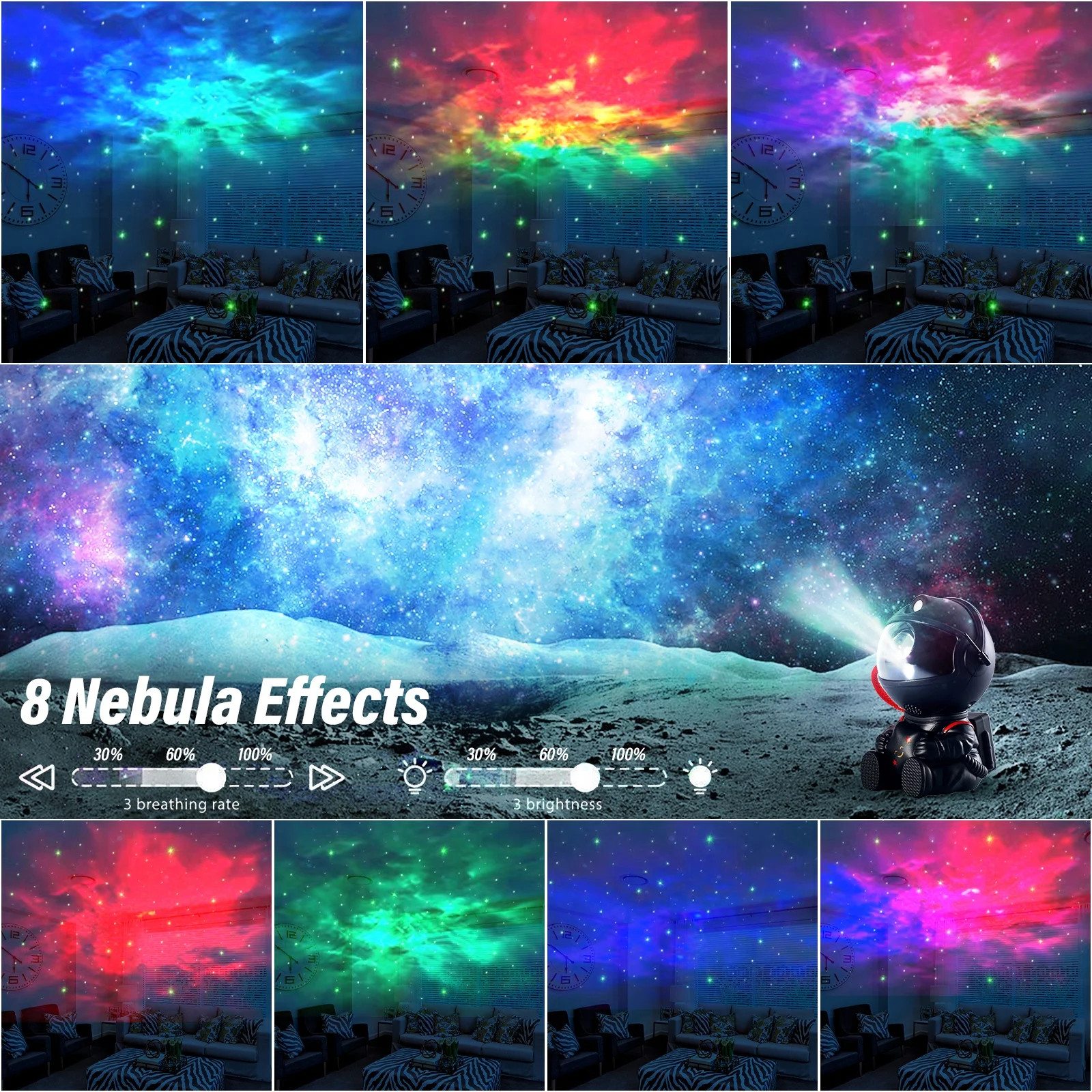 Astronaut Galaxy Projector, Starry Sky Nebula Projection Night Light with Remote