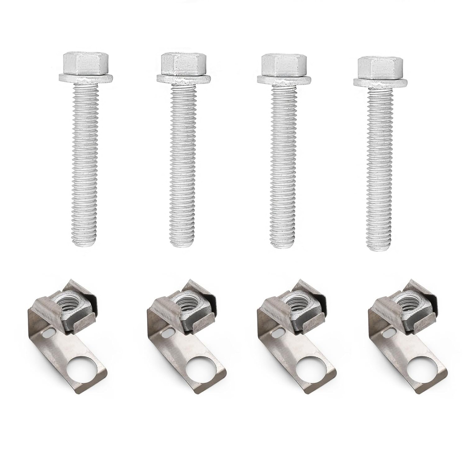 4 Pack Exhaust Manifold Flange Bolts & Nuts For Jeep Wrangler Dodge Durango Ram