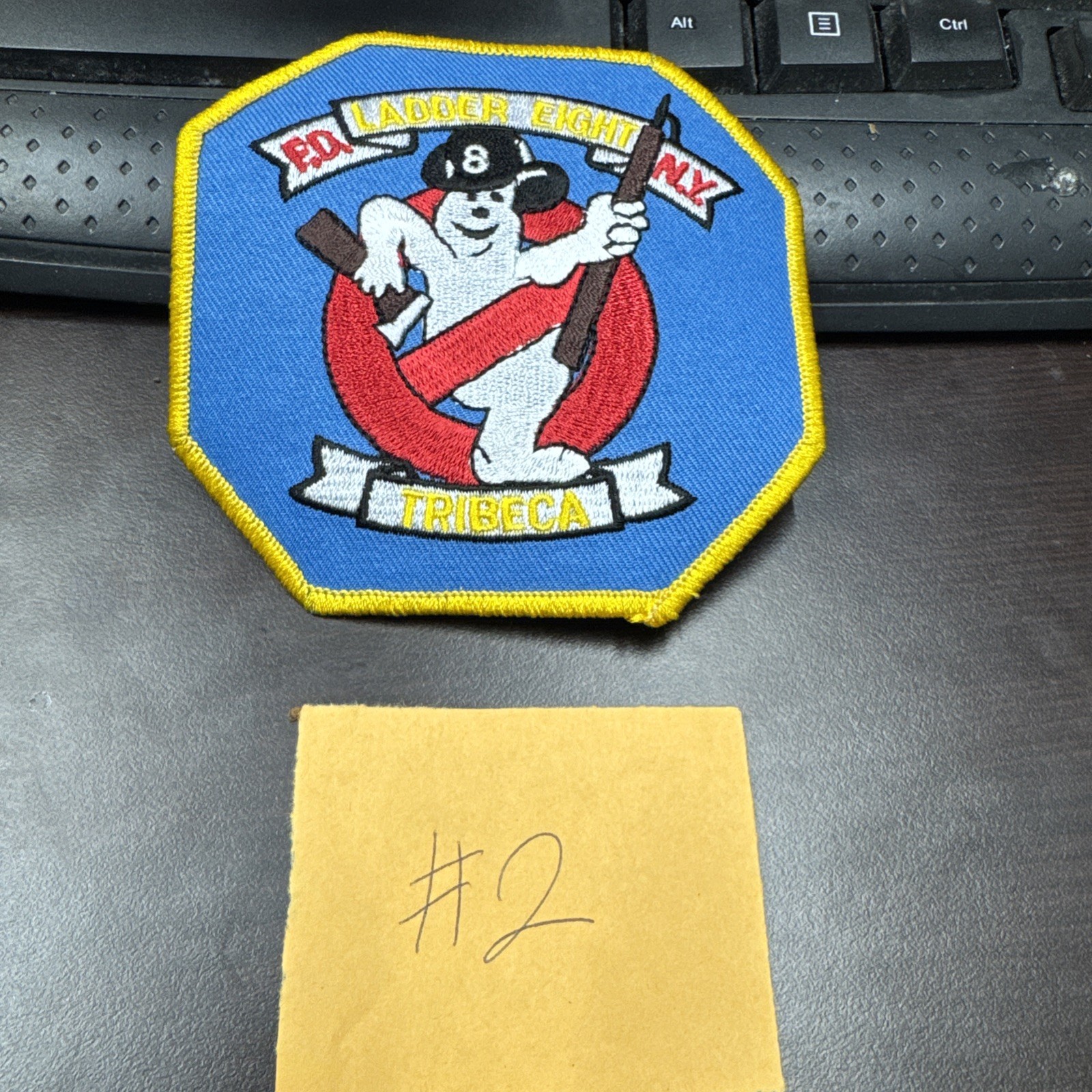 NEW YORK  FDNY  TRIBECA  LADDER EIGHT    4"  FIRE DEPT  PATCH