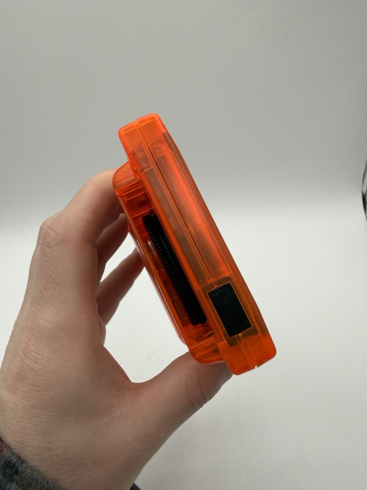 Clear Orange USB C Rechargeable Gameboy Color Gameboy Mod IPS Screen