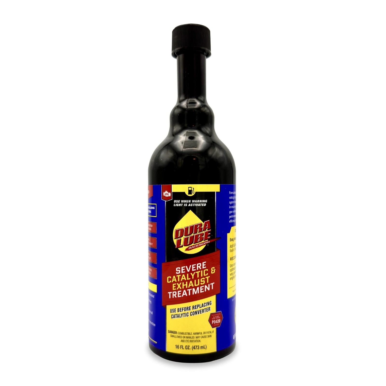 Dura Lube Severe Catalytic and Exhaust Treatment Cleaner 16 Fl Oz., Amber