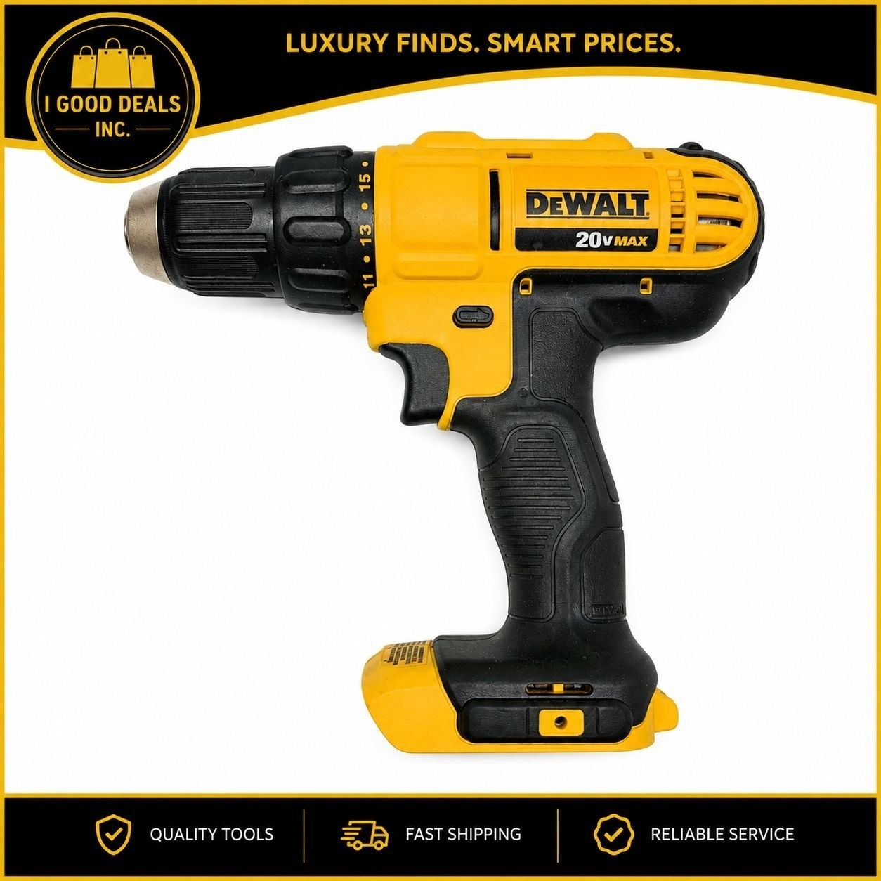 DEWALT DCD771 20V MAX Cordless Compact 1/2" Drill Driver Tool Only Tested