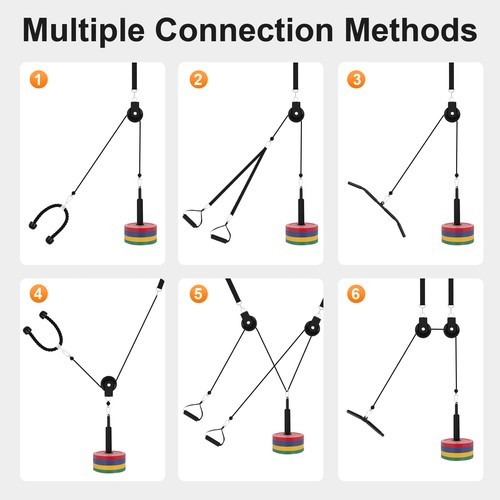 Fitness Cable LAT Pulley System Pull Down Machine Attachments Workout Equipment