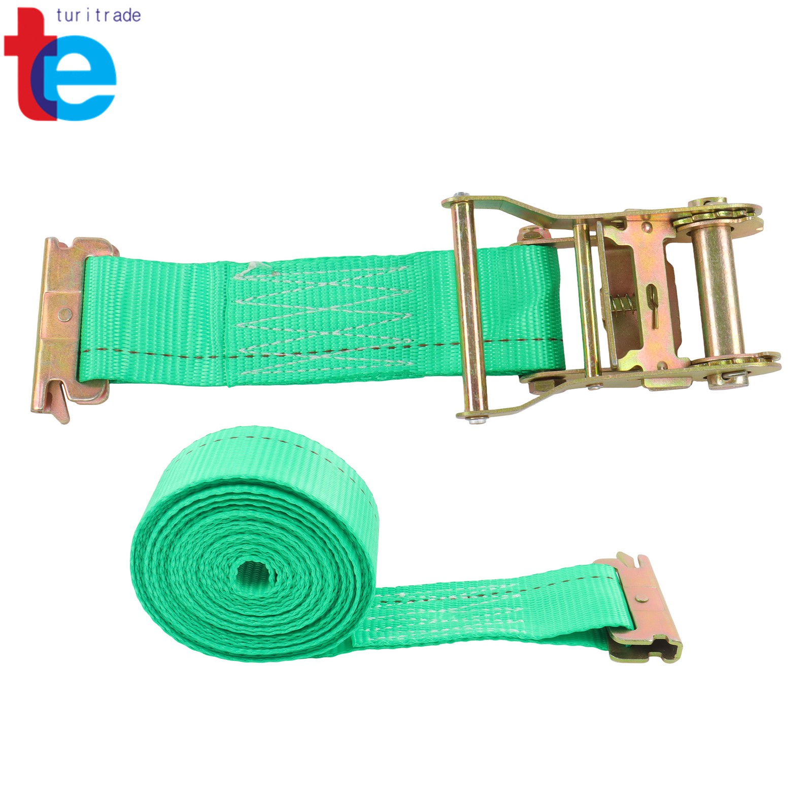 Tie Down Straps 4pcs E Track Wheel Chock 2 Pack 2" X 15' E Track Ratchet Straps
