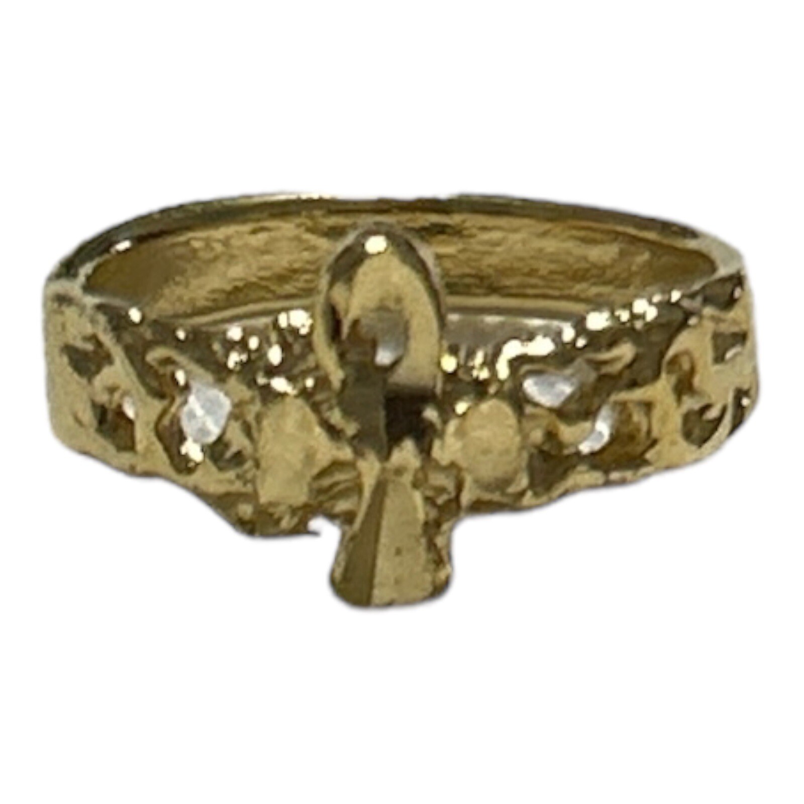 22K Yellow Gold layered Ring Baby Child Size 1 Vintage New 1.2g