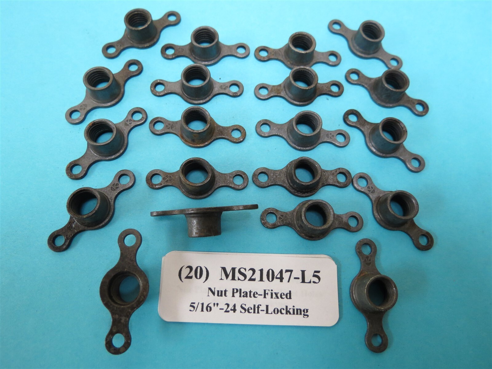 5/16-24 Fixed 2-Lug MS21047-L5 Anchor Nut Plates Aircraft Military Standard (20)