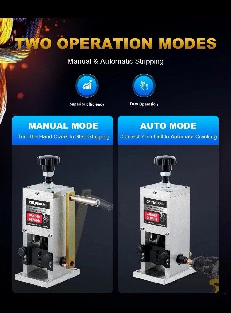 Scrap Wire Stripper Wire Stripping Machine for Recycling By Creworks