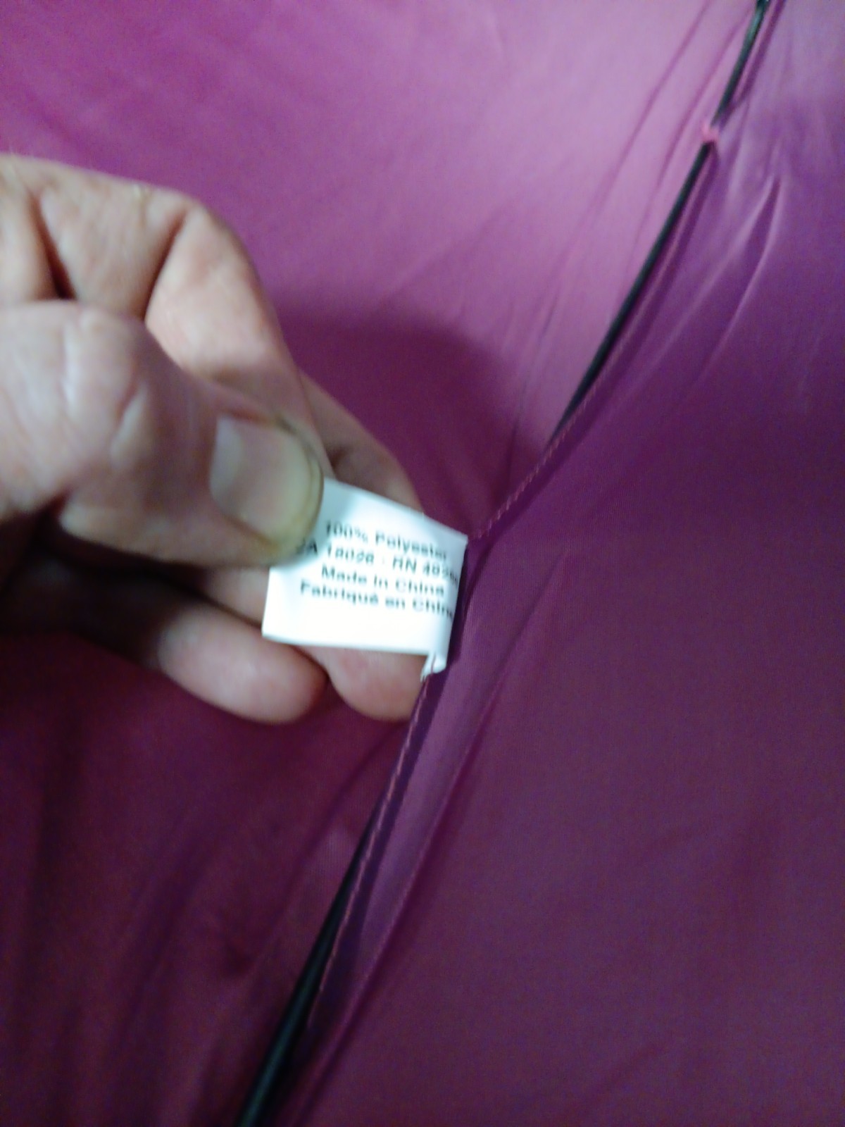 Purple Rain Umbrella Push Button Auto Umbrella Polyester With Loop Ergonomic