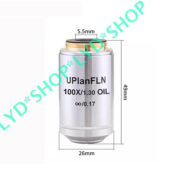 1 Pc. New UPlanFLN 100X/1.30 ∞/0.17 Semi Apochromatic Microscope Objective Lens