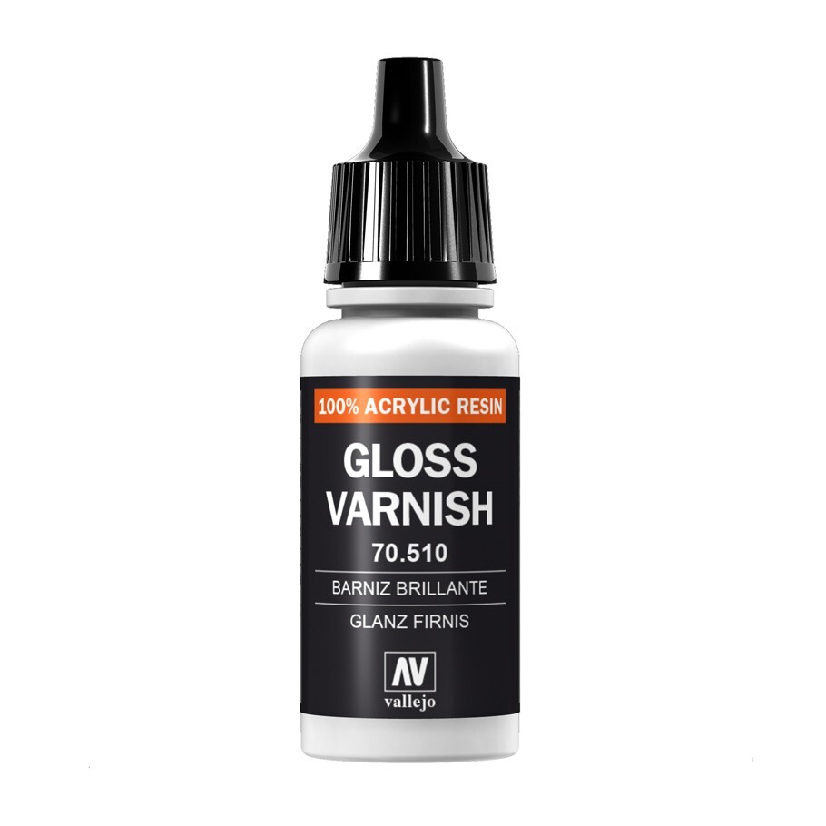 Vallejo Acrylic Gloss Varnish Miniatures Paint 17ml VAL70510
