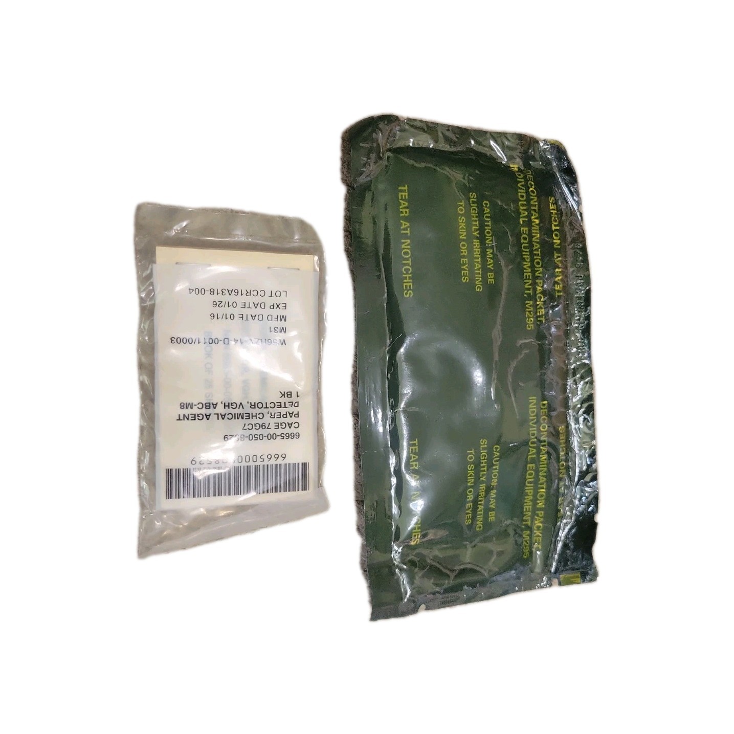 Army Issued M295 Decontamination Pack And Detection Paper M8