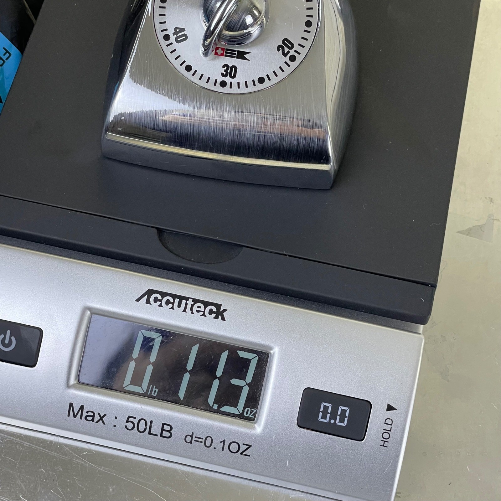 *READ -Vintage Chrome Kitchen Timer 60 Minute Manual Wind Up Silver Retro