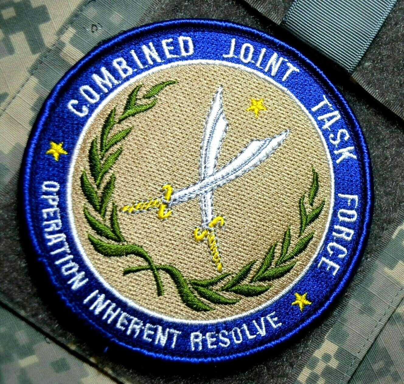 NATO COMBINED JOINT TASK FORCE CJTF-OIR KABUL vêlkrö INSIGNIA:  INHERENT RESOLVE